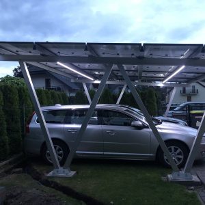 carport fotowoltaiczny wiata solarna na 2 samochody
