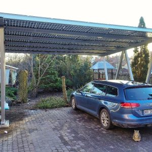 carport fotowoltaiczny 2-stanowiskowy wiata solarna na 2 samochody