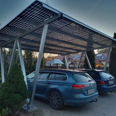 carport fotowoltaiczny wiata solarna na 2 samochody