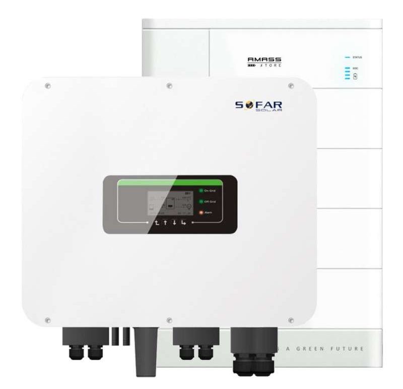 magazyn energii sofar amass 10 kwh hyd 10 kw 3f Zestaw - magazyn energii z falownikiem hybrydowym