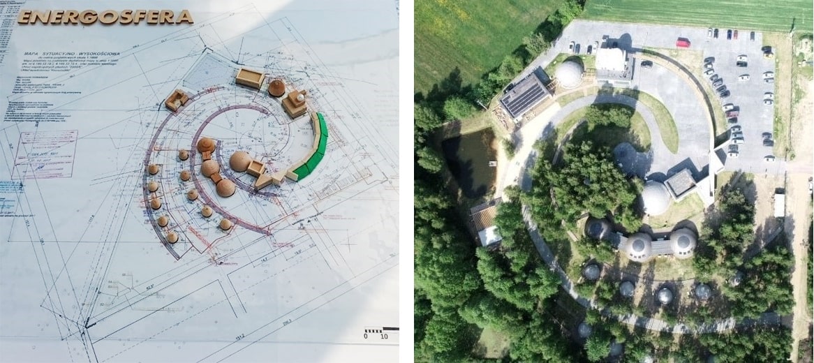 energosfera makieta, plan, zdjecie z gory