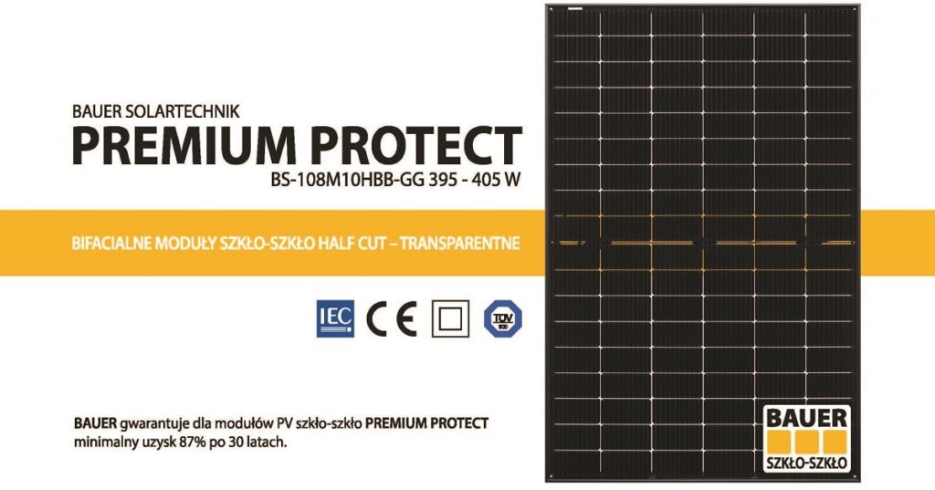 okładka bauer solar gwarancja na panele fotowoltaiczne 30 lat min