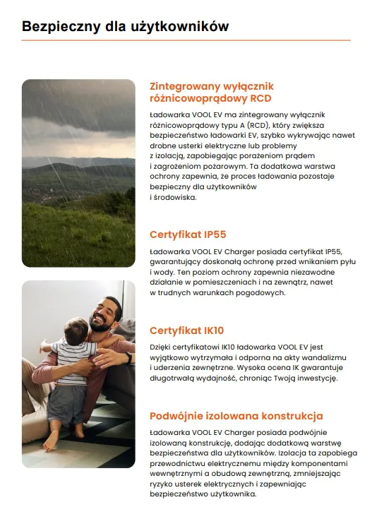 Stacja ładowania VOOL 22 kW Vool Bezpieczny Dla Użytkowników