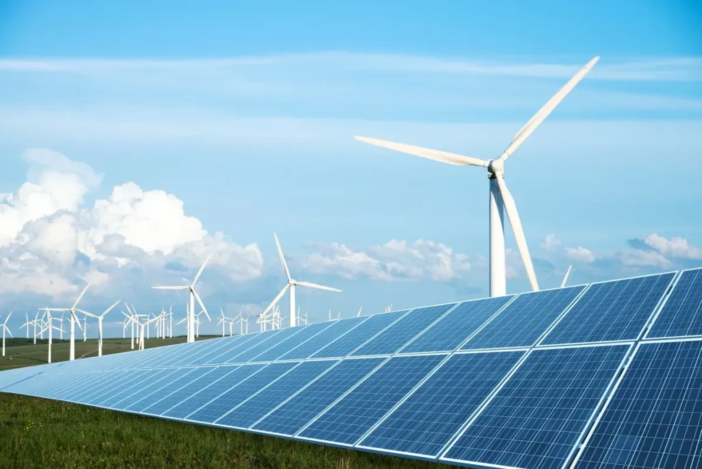 farma fotowoltaiczna i elektrownia wiatrowa